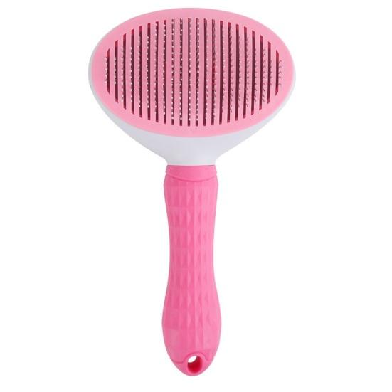 Yousheng Dog Grooming Brush Angled Teeth Pet Detangling Comb Self-Cleaning Deshedding Brush Removes Loose Fur Undercoat for Long Short Hair Cats