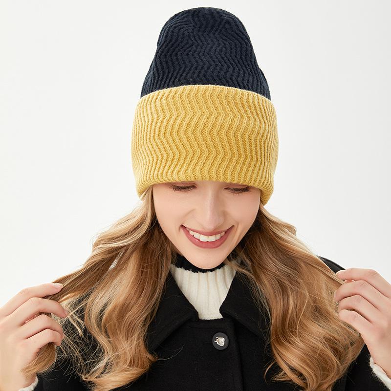 Niche Knitted Hat for Men and Women Trendy Autumn and Winter Warm Neck Protection Hood  Outdoor Cycling Windproof Woolen Hat