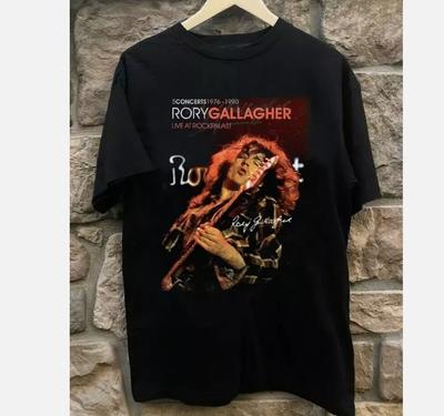Rory Gallagher 1990 Gift For Fan Cotton Black S-5XL Unisex T-Shirt Unisex T-Shirt