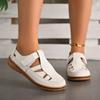 Fashion Fashion Hollow Wrap Toe Spring Summer Sandals Women Hook Loop Big Size 43 Flats Sandels Soft Bottom Comfortable Beach Zapatos