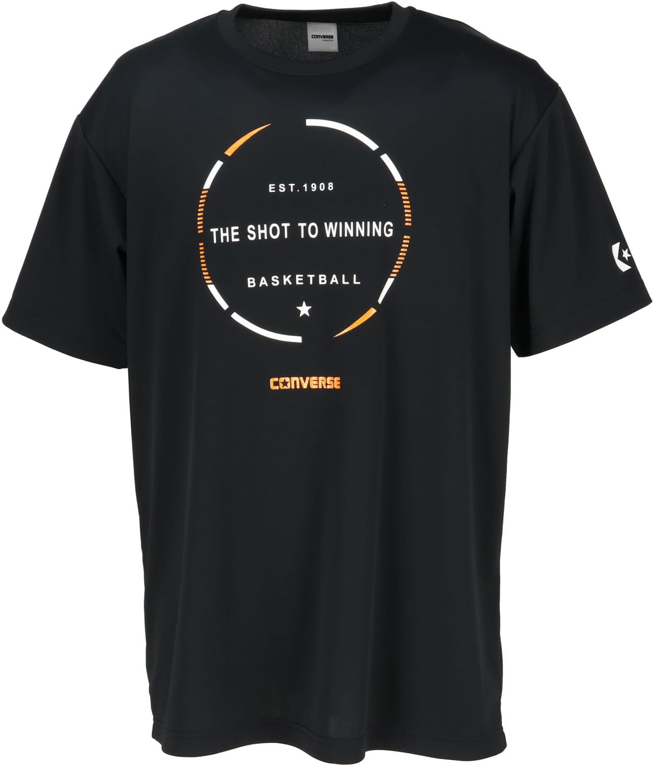 

Баскетбольная толстовка с коротким рукавом и принтом Quick CB242362 Black x White [Converse] Рубашка, футболка, впитывающая, сушка,