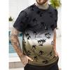 Hawaii Street Fashion Men's T-shirt New Summer Beach Vacation Men's Casual T-shirt Outdoor Sports Men's Short Sleeve Top