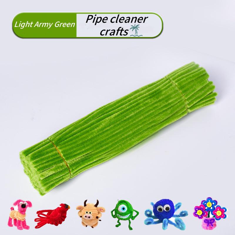 100 Pieces Pipe Cleaners Chenille Stem, Solid Color Pipe Cleaners Set for Pipe Cleaners DIY Arts Crafts Decorations