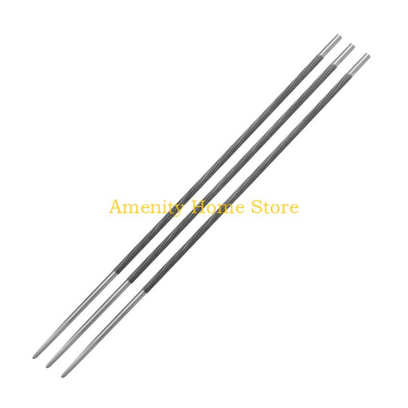 F26C 3Pcs Chainsaw Chain Sharpening File 4/4.8/5.5mm Chainsaw Sharpener File Round Sharpening File Steel Chainsaw File