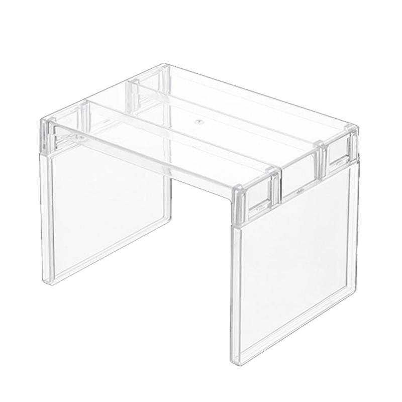 

Многофункциональная многоярусная полка для холодильника, экономящая место, кухонный органайзер, полка-аксессуар, прозрачная настольная подставка для косметики S