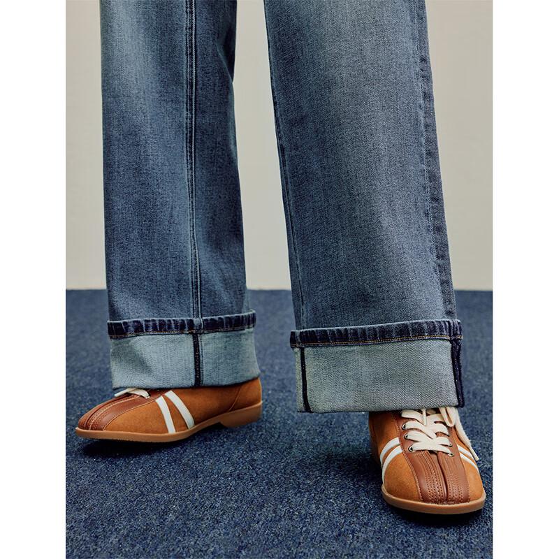 

INMAN Women s Retro High-Waist Straight-Leg Rolled-Cuff Jeans 27