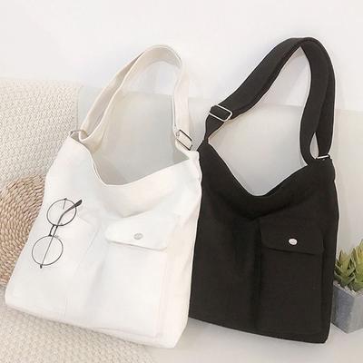 Women'S Tote Bag Large Capacity Handbags Student Canvas Casual Simple Messenger Crossbody Shoulder Female School Shopper Bag