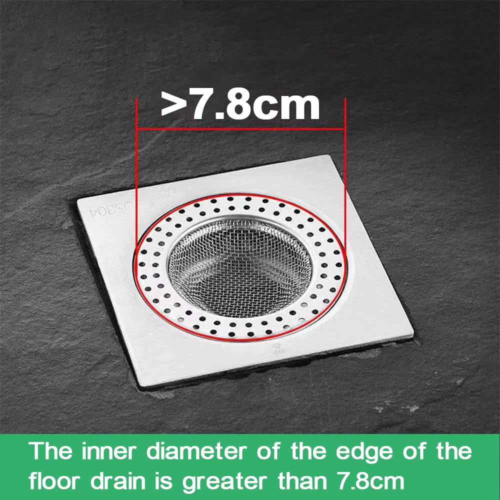 Kitchen Sink Garbage Filter Mesh Anti-block Sink Hair Food Catcher Reusable Stainless Steel Sink Drain Filter Net Easy Clean