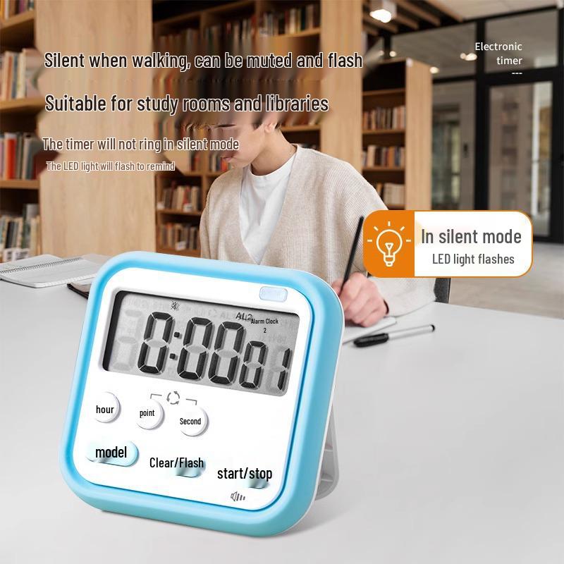 Electronic Timer for Students: Study & Exam Alarm, Self-Discipline Clock, Kitchen Baking Timer