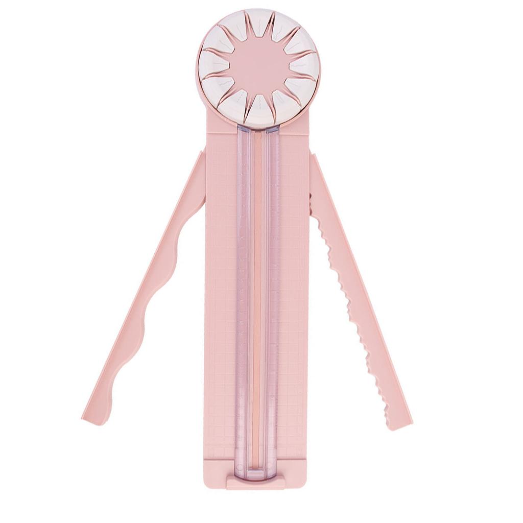 12 in 1 Paper Cutter Rotating Disc Straight Wavy Line Versatile Paper Trimmer for Photo Scrapbook Po