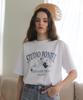 BONIEE Angel Cat Kitten Graphic Loose Oversized T-Shirt White