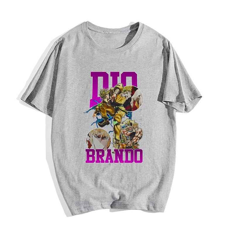 Yoshikage Kira Jojos Bizarre Adventure Anime Trend T-Shirt Baumwolle Grafik-T-Shirt Unisex Unisex Sommer Streetwear