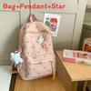 Embroidered Backpack For Girls With Waterresistant Nylon Material For Casual Travel