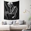 Black and White Skull Pattern Tapestry  Modern Art Wall Hanging Decoration