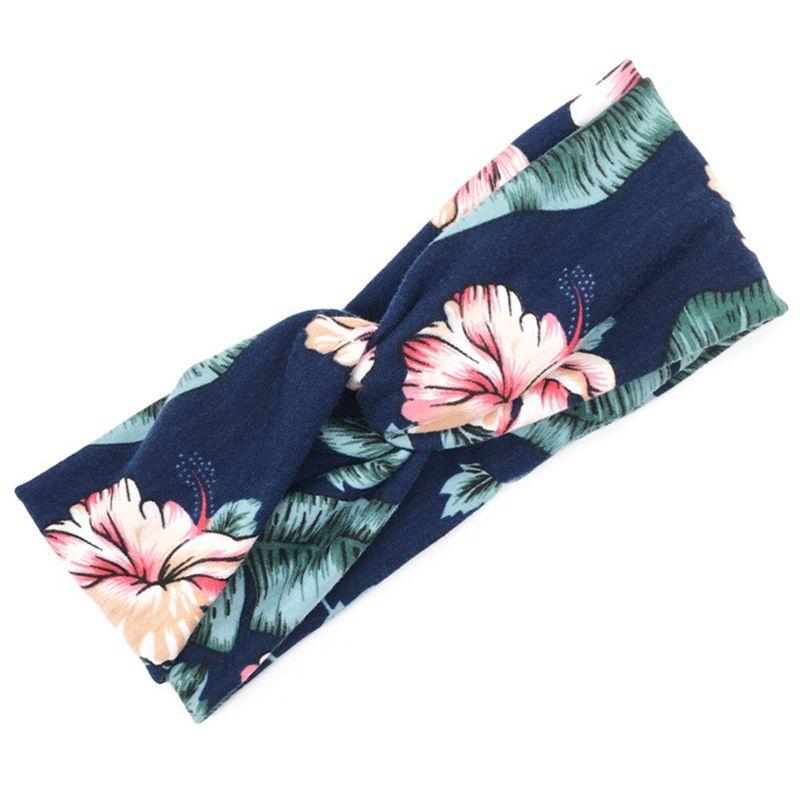 Comfortable Bohemian Style Elastic Headband With Floral Design For Active Women