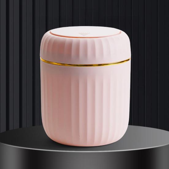 Desktop Can Non-Slip with Press-Type Lid Trash Design Compact Size Garbage