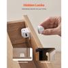 SucceBuy Child Safety Magnetic Cabinet Locks 20 Packs Baby Proofing Cabinet Locks with 4 Keys & 4 Holders 2 Installation Choice