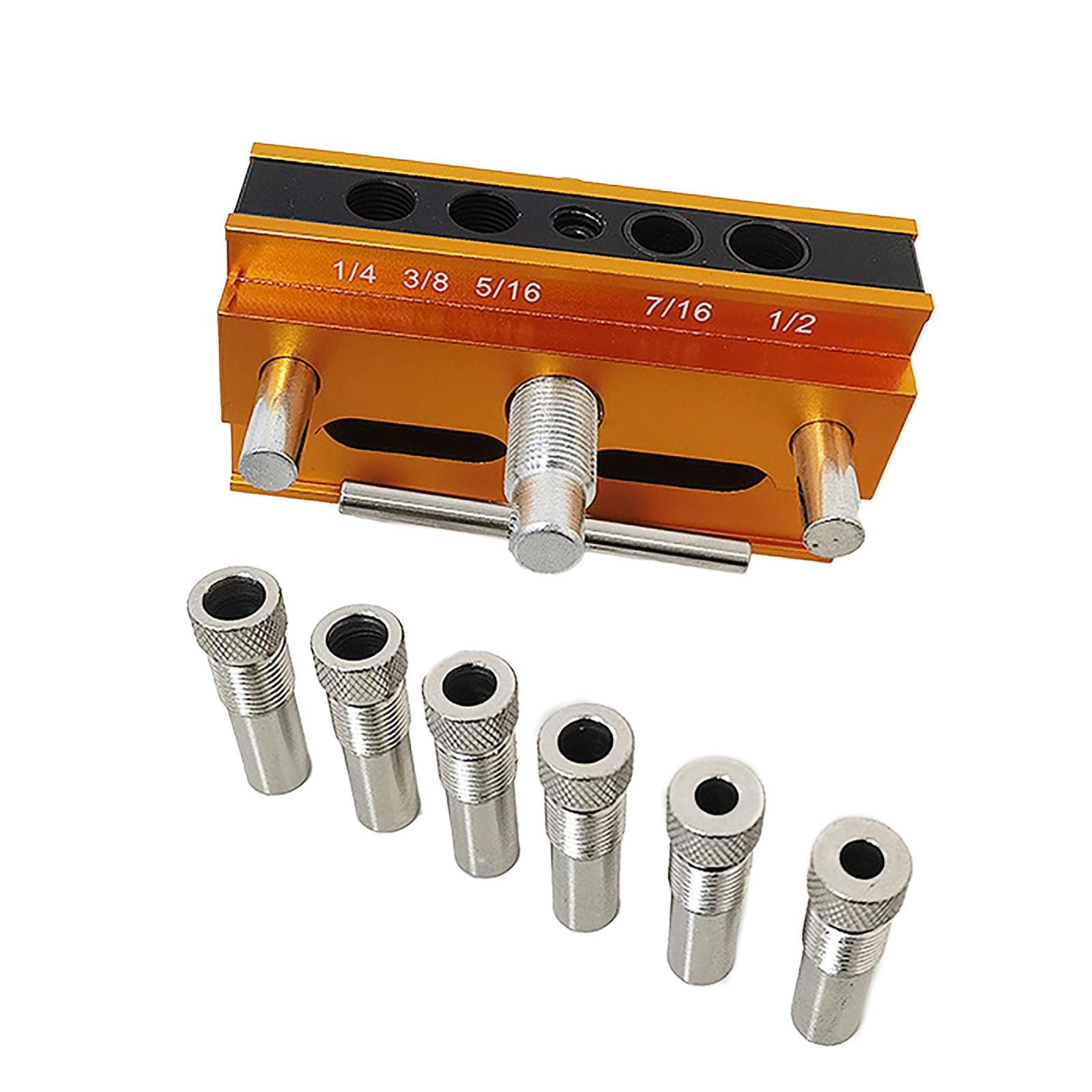 

Самоцентрирующиеся наборы кондукторов для шкантов Регулируемая ширина Наборы кондукторов для шкантов для прямого соединения Отверстия 6 втулок 3 размера сверл A