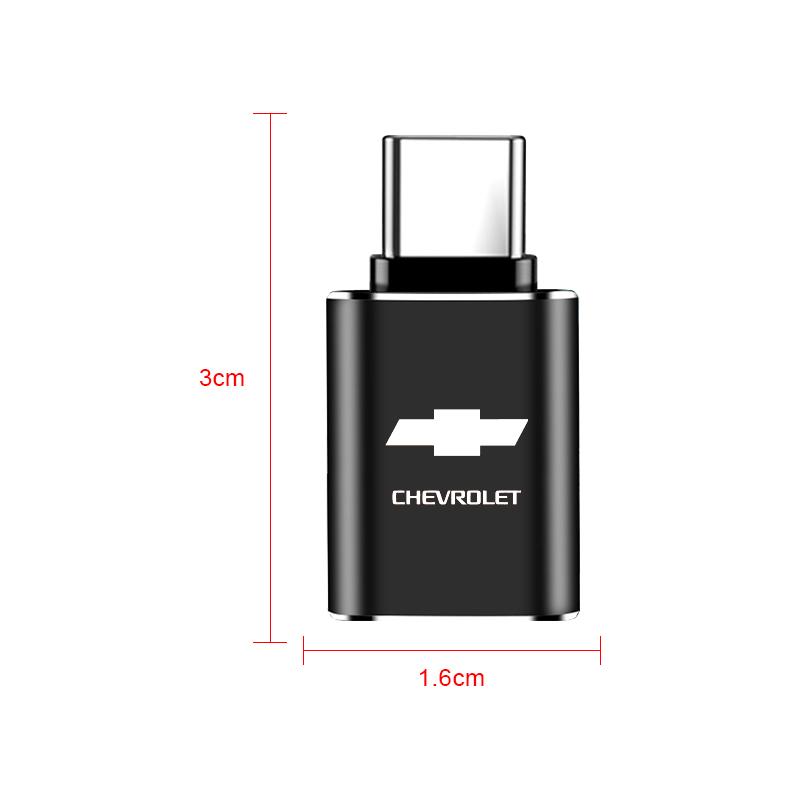 Car Usb Type C Cable Converter Charging Adapter Car Sticker for Chevrolet Colorado Cruze Captiva Malibu Trax Aveo Camaro Sonic Tahoe Impala Suburban