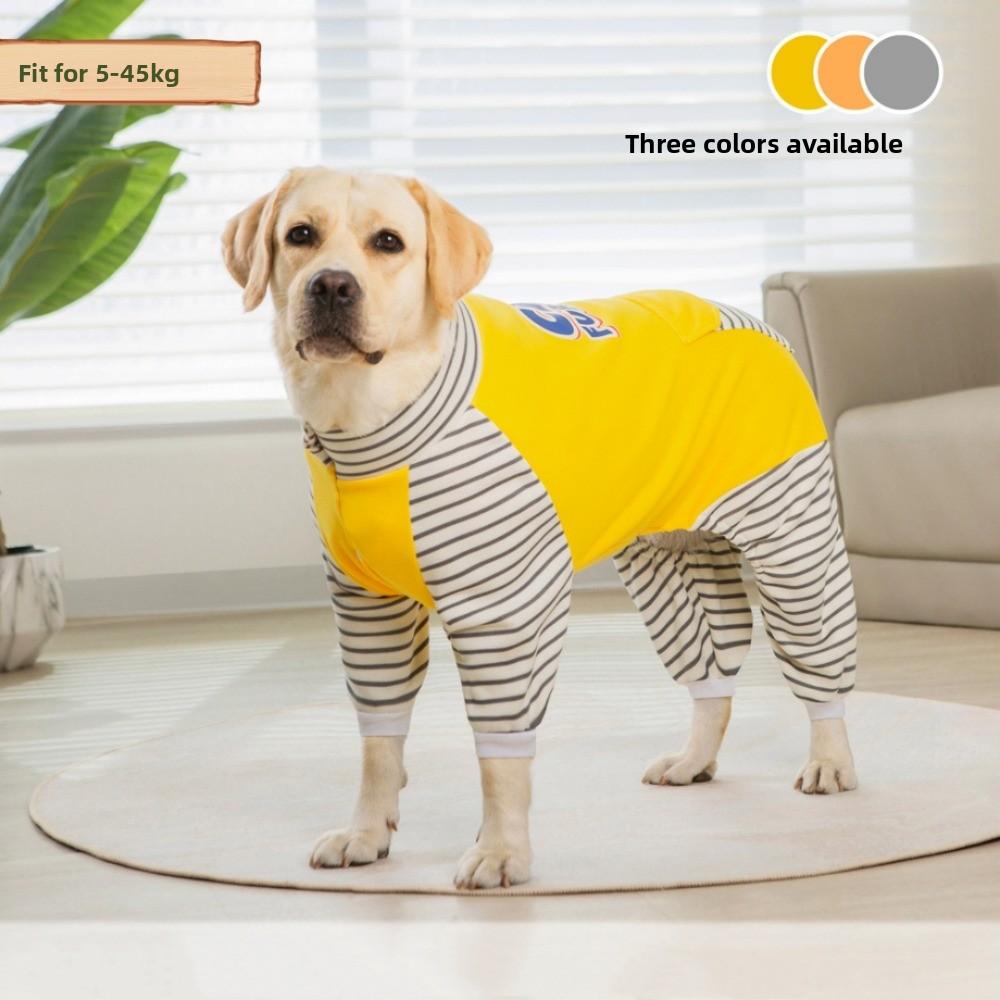Full Cover Large Dog Clothes 3XL- 8XL Long Sleeve Bodysuit Fashion Jumpsuit Pajamas