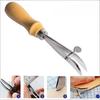 Verstellbarer Lederkanten-Falzwerkzeug Craft-Nut-Meißel DIY-Lederhandwerkswerkzeug Naht-Crimpwerkzeug Schlitz-Falzwerkzeug Holzgriff