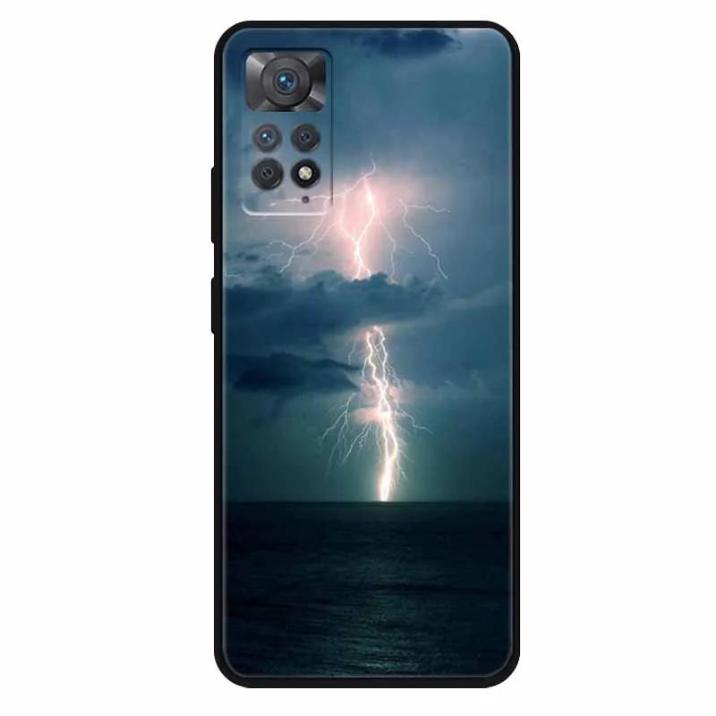 Funda For Xiaomi Redmi Note 11 Pro 5G Case Cool Space Soft Silicone TPU Covers For Xiaomi Redmi Note 11Pro 5G Wolf Protect Shell
