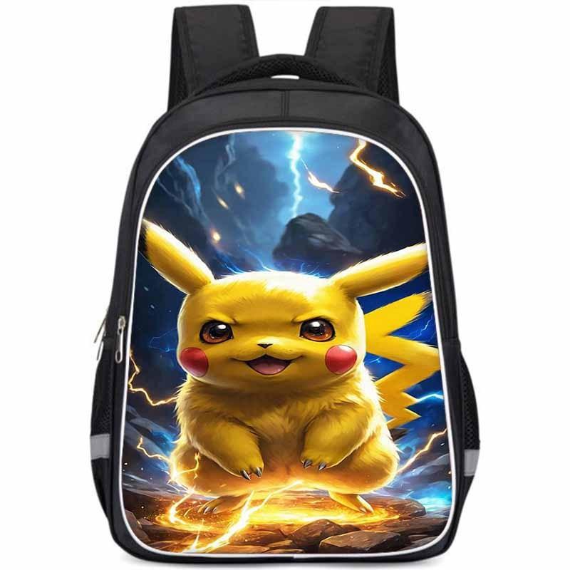 Pikachu Large Capacity Lightweight 3d Oxford Cloth Kids Backpack For School Education