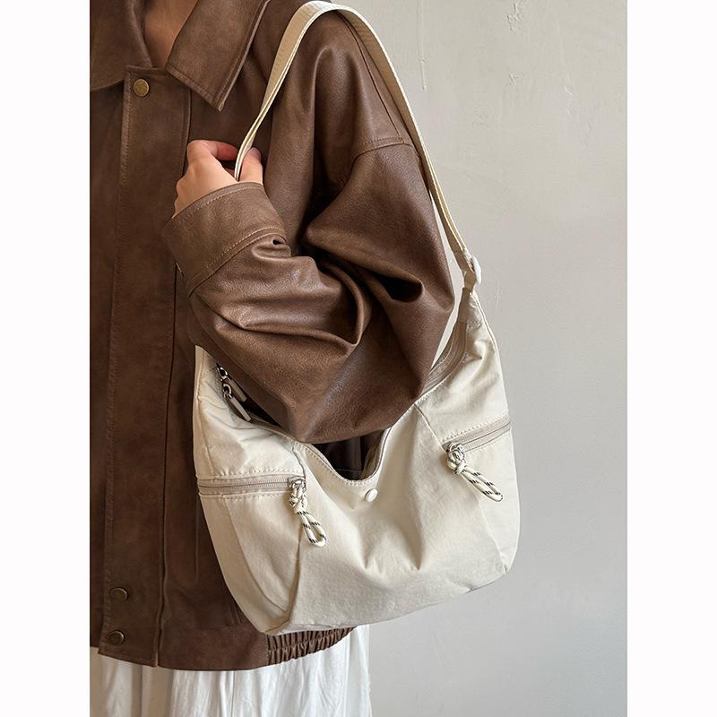 Nylon Bag Women Korean Simple Zipper High-Capacity Shoulder Bag Pures and Bags Crossbody Girls Bags Office Lady