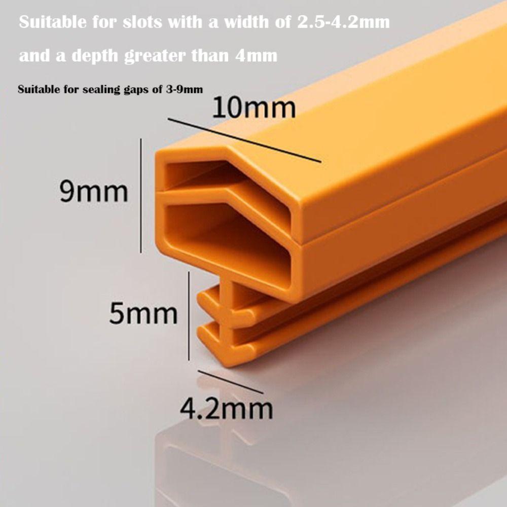 

5м ветрозащитный сквозняк пылезащитный уплотнитель НОВАЯ деревянная дверная уплотнительная лента для дома 2 Layer Orange