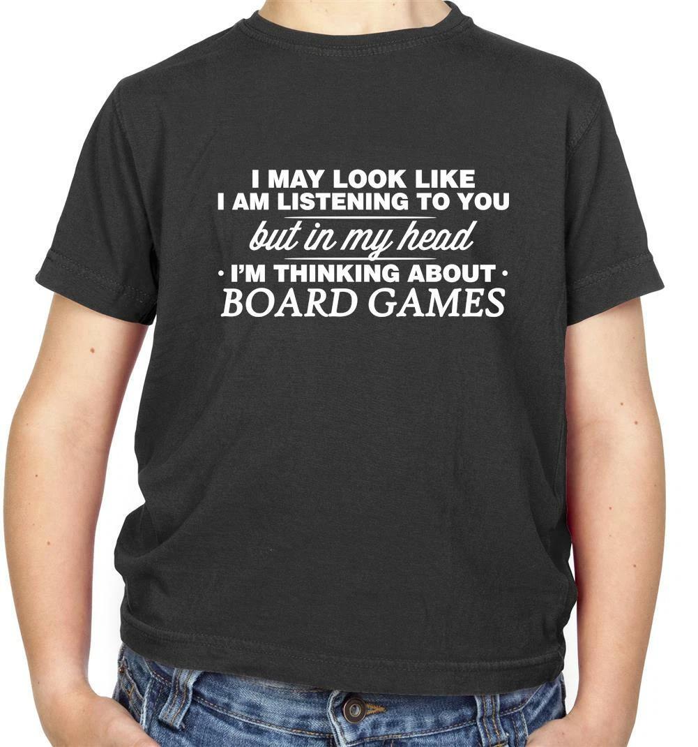 In My Head I m Thinking About Board Games Kids T-Shirt - Game - D & D - Dragons 100