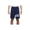 Nike Loose Drawstring Letter Print Casual Shorts Men Bottoms Midnight-Navy White FQ4093-410