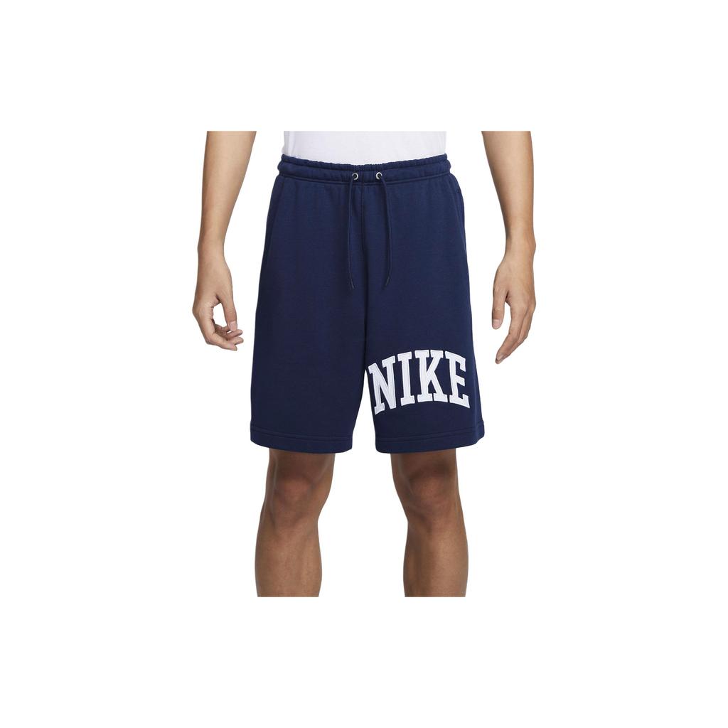 Nike Loose Drawstring Letter Print Casual Shorts Men Bottoms Midnight-Navy White FQ4093-410