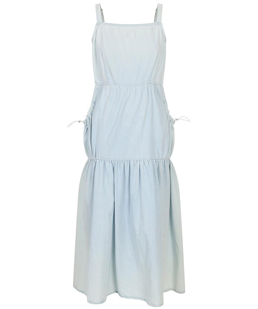 VANAKE Backsmoking Denim Dress_Vb46Dom201Z