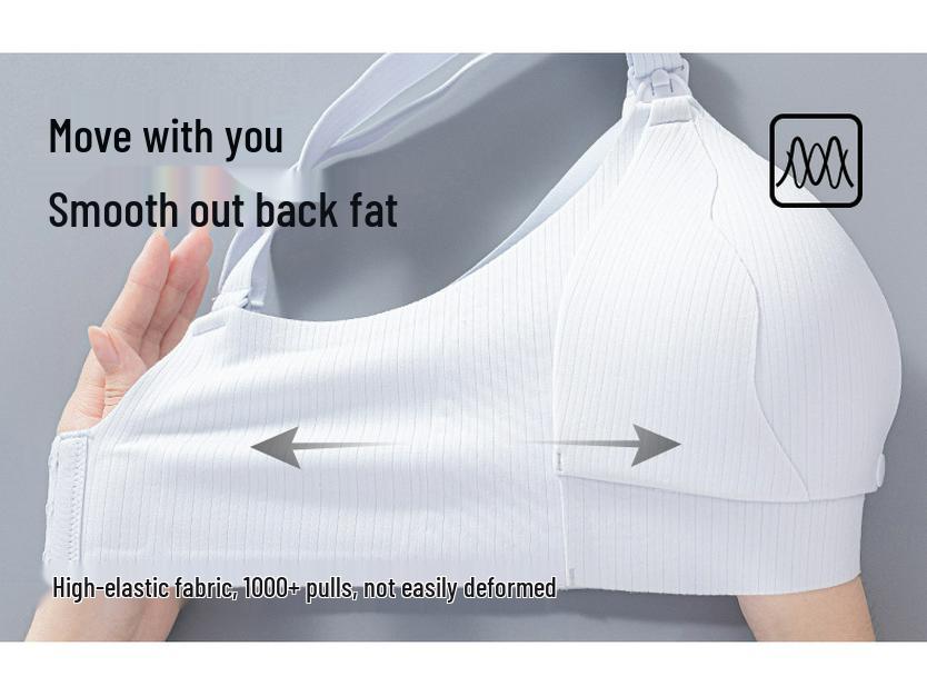 10A Antibacterial Camellia Wireless Nursing Bra - Front Open, Big Bust Minimizer for Pregnancy & Postpartum