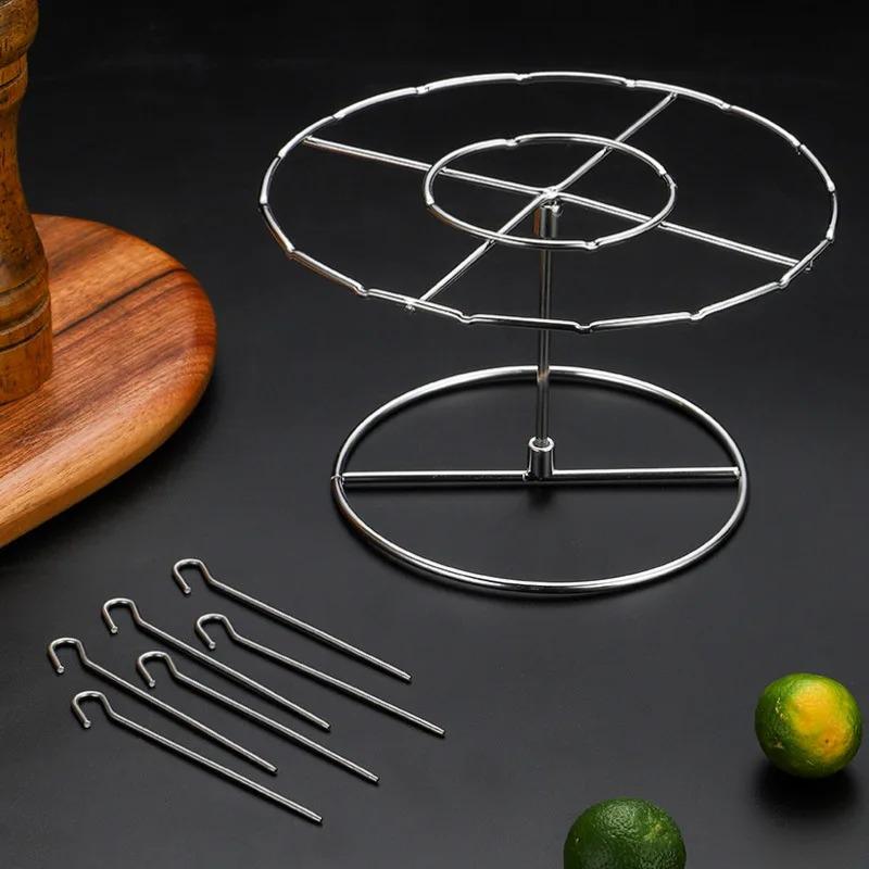 Air Fryer Stainless Steel Vertical Grill Rack Detachable String Grill Vertical Barbecue Skewer Bracket