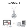 MODIAN 1.2CT Water Drop Moissanite Wedding Necklaces 925 Silver Exquisite Pendant Necklace For Women Statement Jewelry