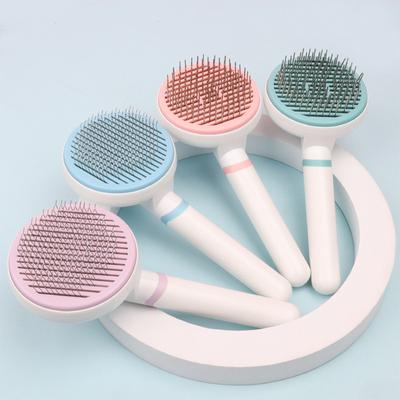 Pet Grooming Brush Massage To Remove Floating Hair, Knot Opening, Self-cleaning Needle Comb