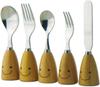 Nagao Waiwai Kitchen Stand Cutlery Set Butter Gift Box Included Made In Japan (5 Pieces Spoon, Fork, Knife) - - - WY-48