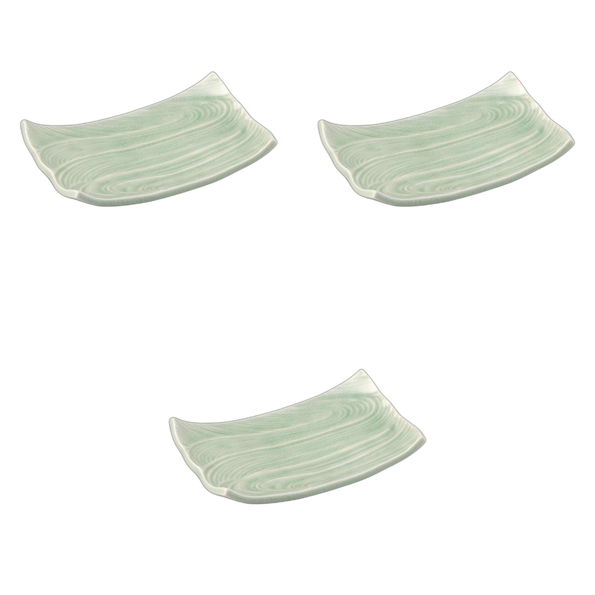 

Setomonohonpo Set of 3 Ash Glazed Vidro Rectangular Plates x 13 x Ceramic Long Plates (Setomonohonpo) [21 4.2 cm]