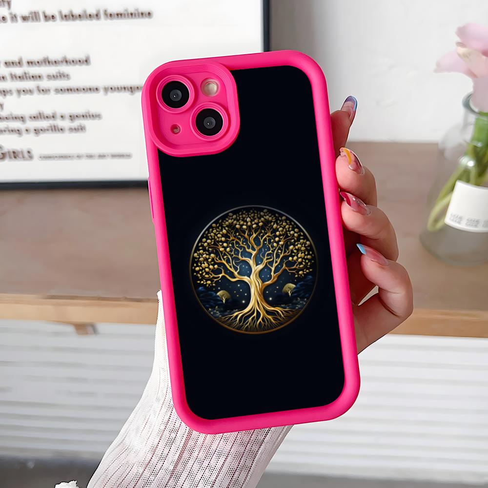 

World Life Tree Mobile Phone Case for iPhone 17 16 15 14 13 12 11 Air Pro Max Plus Thicken TPU Colorful Cover Cover Cellphones iPhone 13 Pro Max