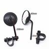 1Pair 22-25mm Motorcycle Handlebar Rear View Mirrors Round Convex Clip-On Retro for Harley Honda Chopper Cruiser Cafe