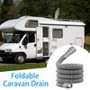 Foldable Caravan Sewer Pipe Kit 10m RV Trailer Sewer Hose With Adjustable Adapter And Clamp Leakproof RV Hose Accessories