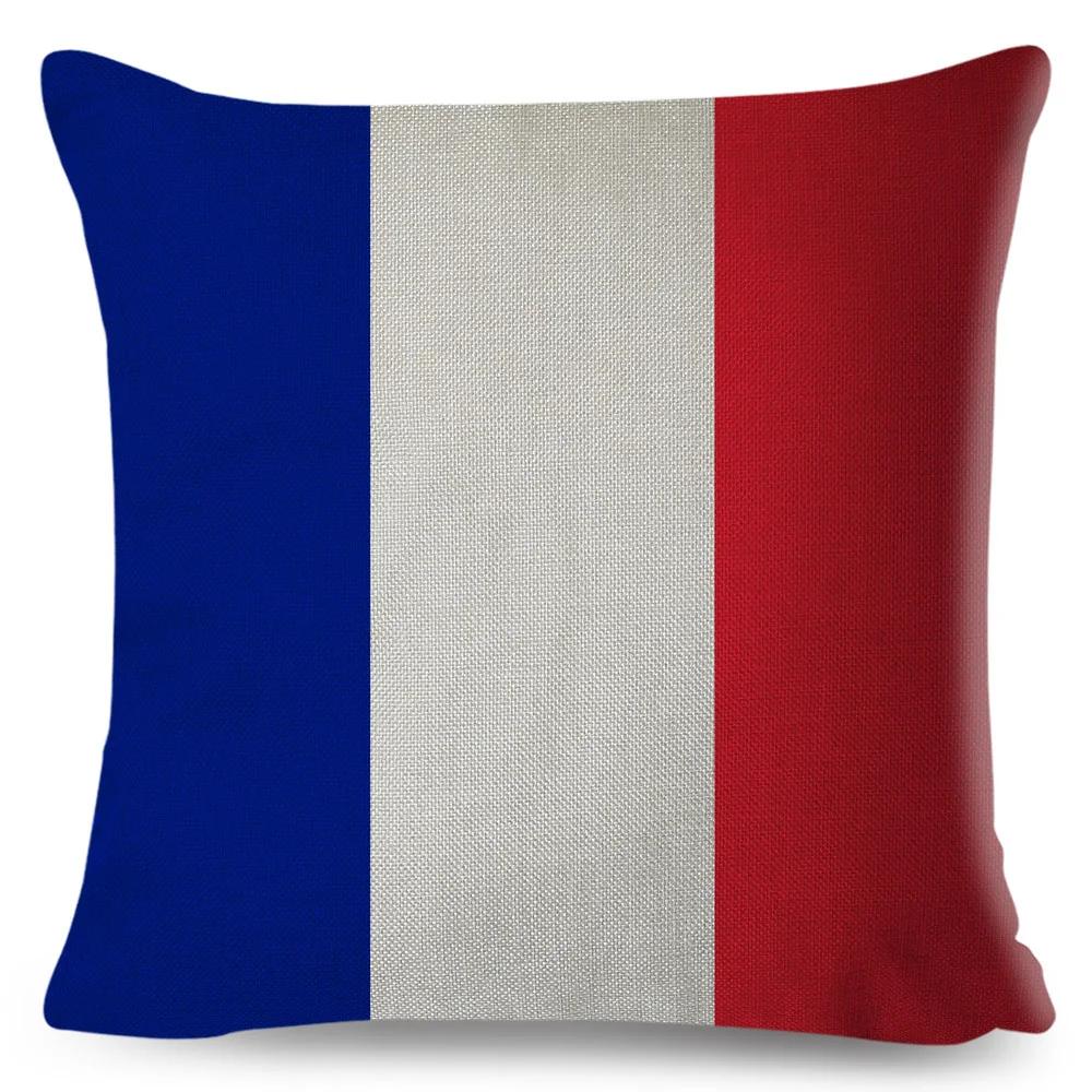 50 Style National Flag Cushion Cover for Sofa Home Children Room Decor Geometric Print Pillowcase Polyester Pillow Case 45x45cm