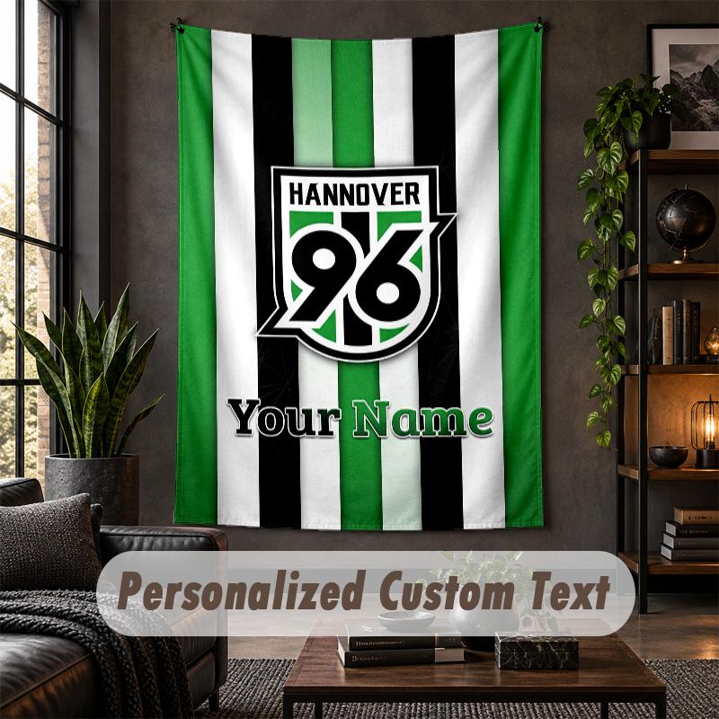 Personalized Wall Tapestry,Hannover 96 Custom Text, Soft Fabric Wall Art For Indoor Decoration