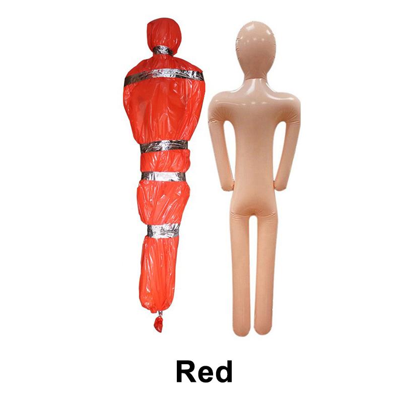 

150 см украшения на Хэллоуин реквизит мертвой жертвы, поддельный труп в сумке реквизит для Хэллоуина жуткий дом с привидениями декор своими руками красный