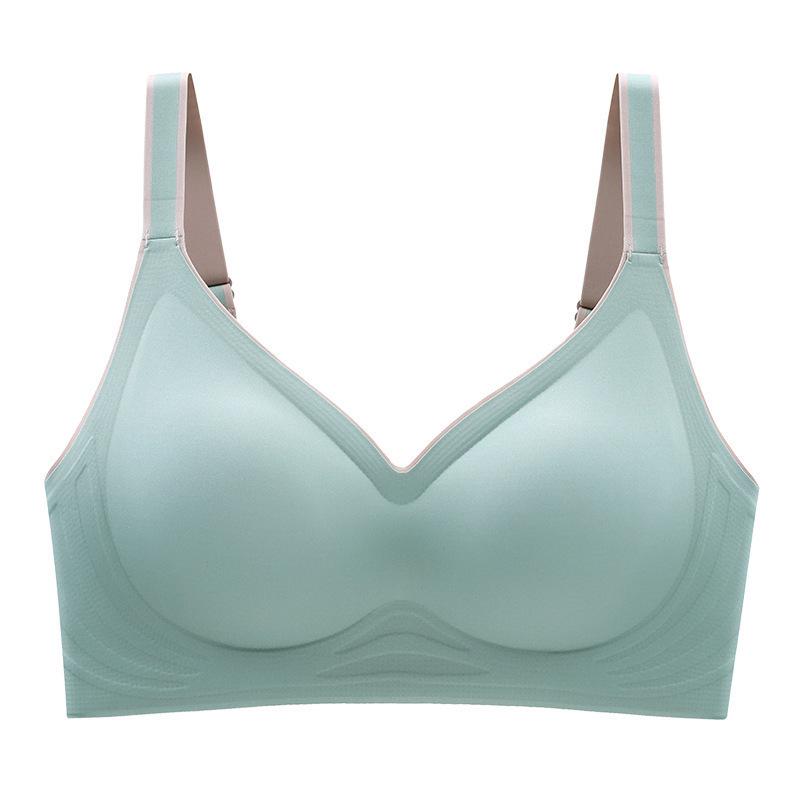 Seamless Gradient Sports Bra for Women - Wire-Free, Small Bust Support, Latex Adjustable