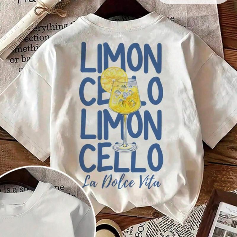 

Cute Lemon Fruit Graphic Top Short Sleeve Loose Botanical Tshirt Vintage Cottagecore Shirt Unisex Women Retro Aesthetic TShirts S