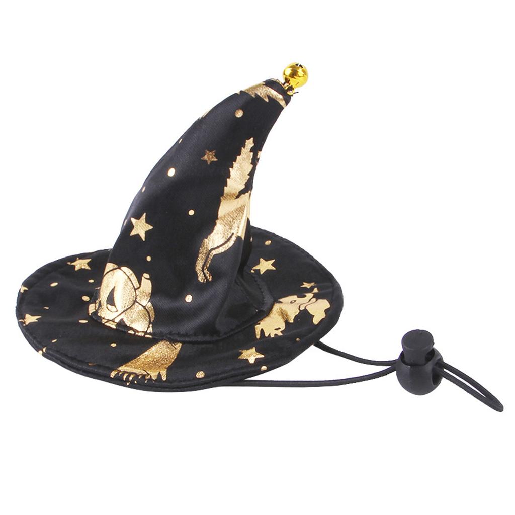Pet Witch Hat Witch Costume for Dogs Pet Halloween Holiday Accessories Star Print Hat Suitable for Cats and Dogs