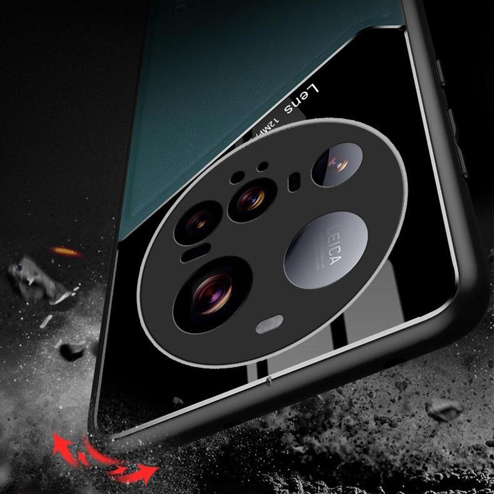 For Xiaomi 15 Ultra Case Leather Coated PC+TPU Phone Back Cover