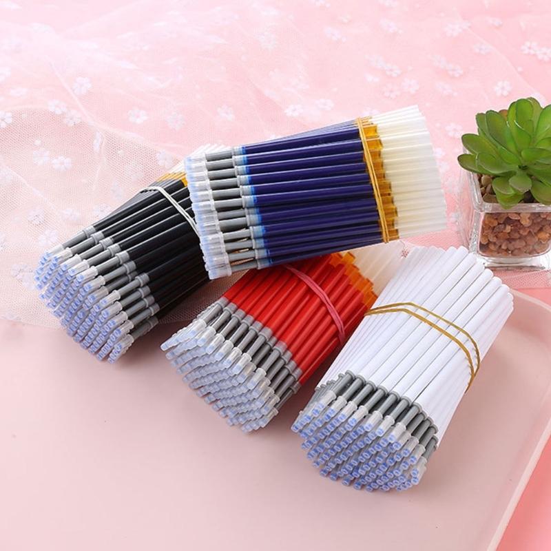 50 Pcs Gel Pen Refills Black/Blue/Red Gel Ink Pen Refills 0.5mm Replaceable Pen Refills for Students Teacher